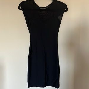 Black medium American Apparel bodycon dress with mesh details
